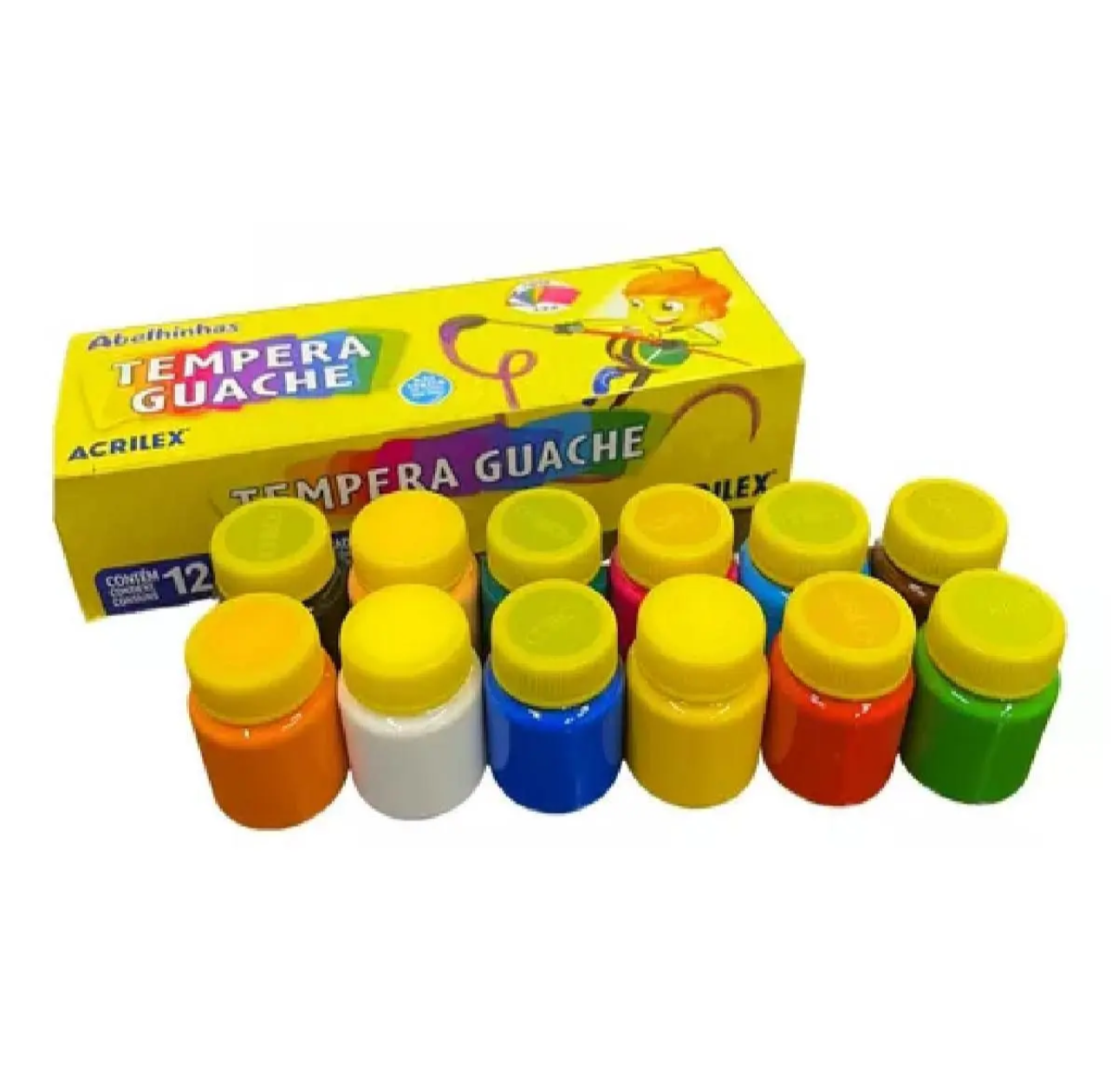 Tinta Guache 12 Cores Acrilex - Image 2