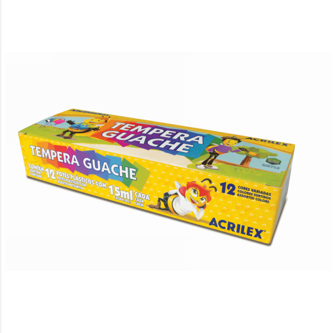 Tinta Guache 12 Cores Acrilex